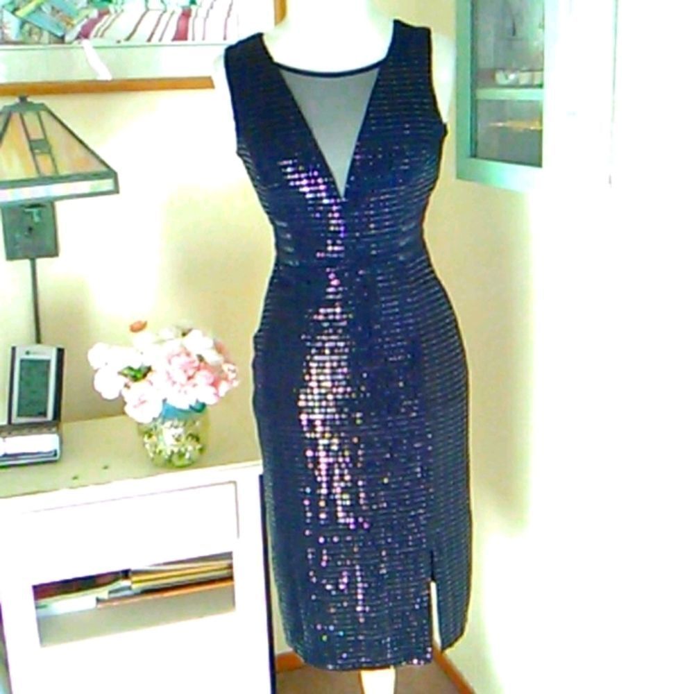Enfocus Studio Black Sequin Dress - Picture 1 of 15